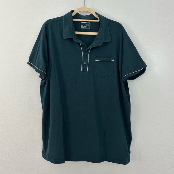 Express Other - EXPRESS performance stretch moisture wicking piped polo sz XXL